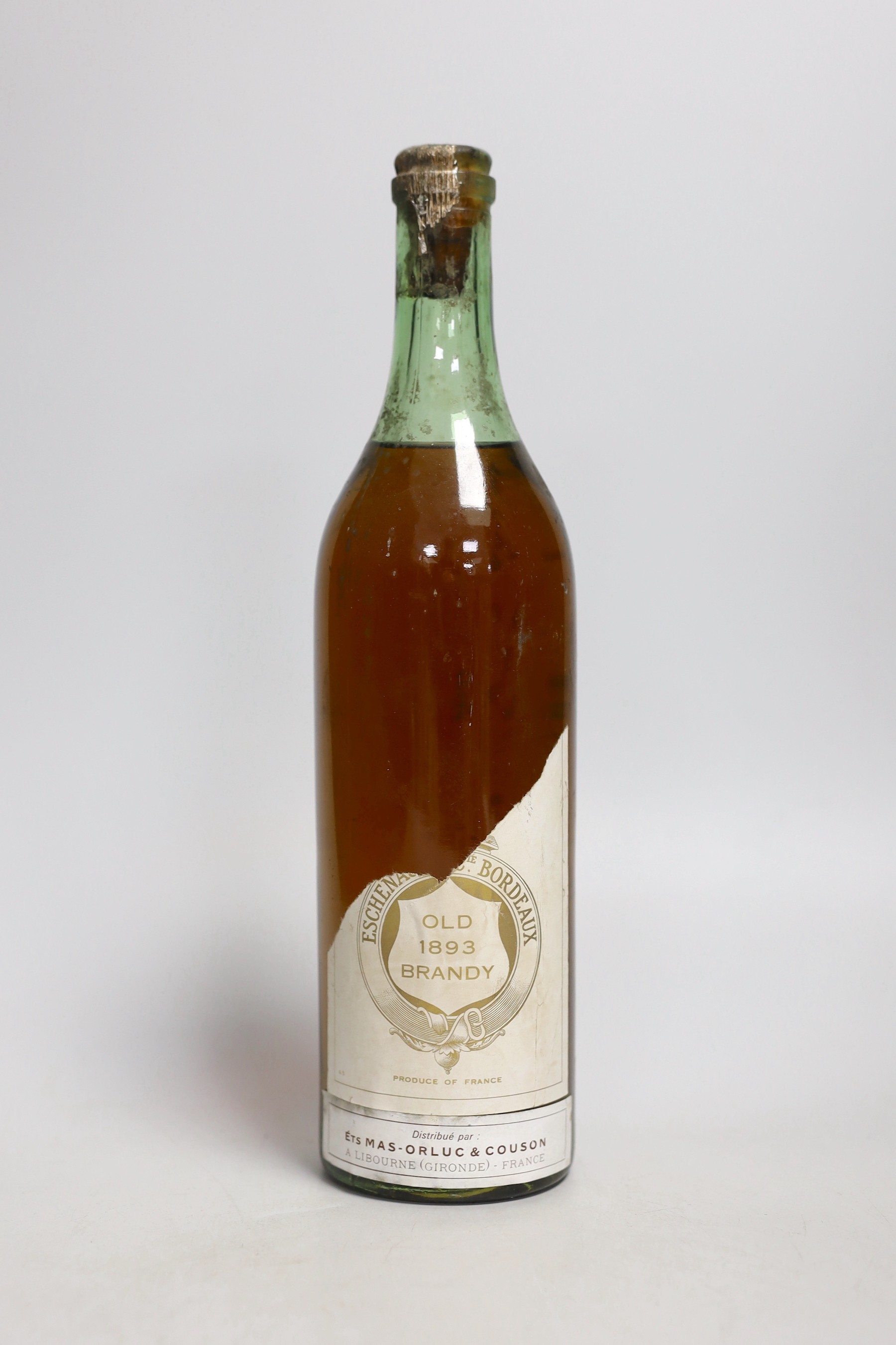 One bottle of Eschenauer & Cie 1893 Old Brandy